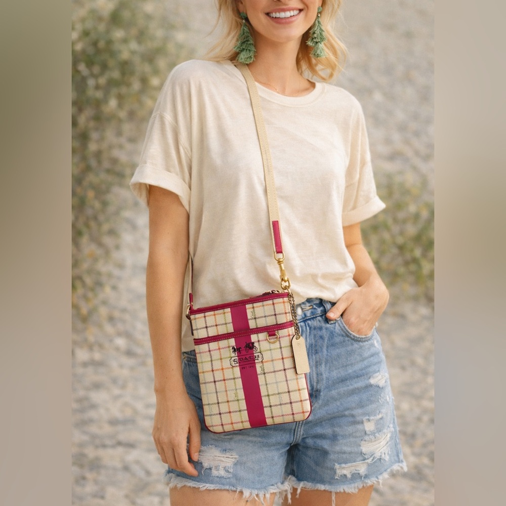 Coach | Heritage Tattersall Swingpack Crossbody | Plaid | Y2K | OS 🕥